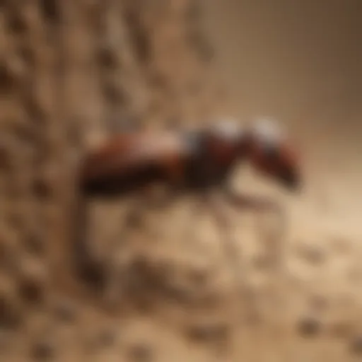 Illustration depicting intricate termite behavior