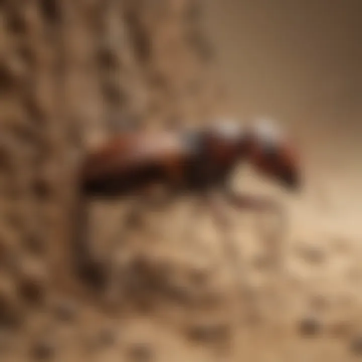 Illustration depicting intricate termite behavior