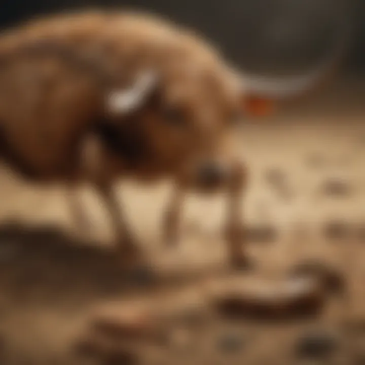 Artistic representation of Taurus in action against termites