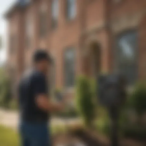 Property Assessment by Terminix Terminix technician assessing a property in Iowa City for pest issues