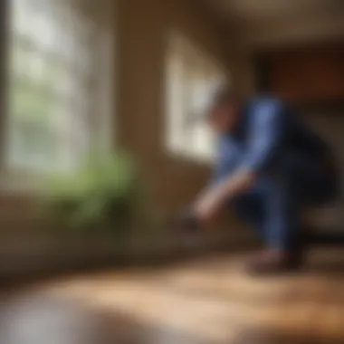 Terminix pest control technician inspecting a home