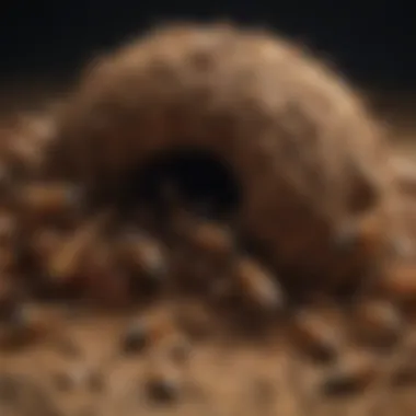Royal Menace: Termite Queen and Workers Termite queen and workers in nest