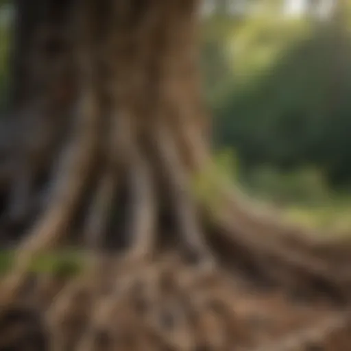 Root Protection with Termiticide Termiticide application on tree roots