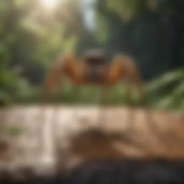 Natural environment showcasing non-toxic spider spray usage