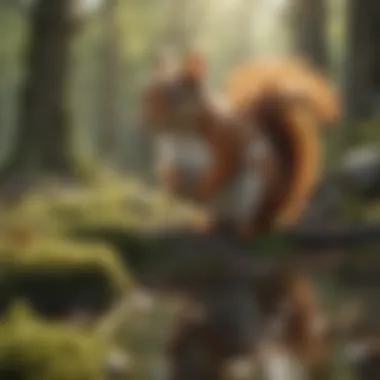Ecosystem Contamination Illustration showing a contaminated ecosystem due to squirrel poison