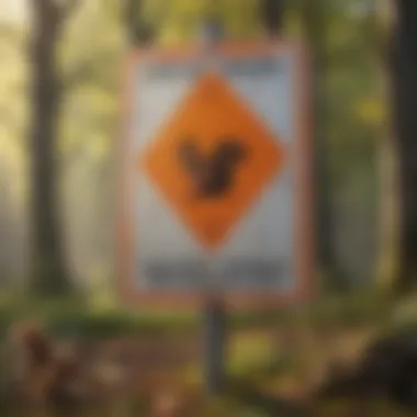 Warning Sign Illustration of a warning sign with a squirrel and a poison symbol