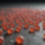 Close-up of boric acid granules on a surface