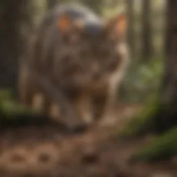 Tomcat observing squirrel bait from a distance