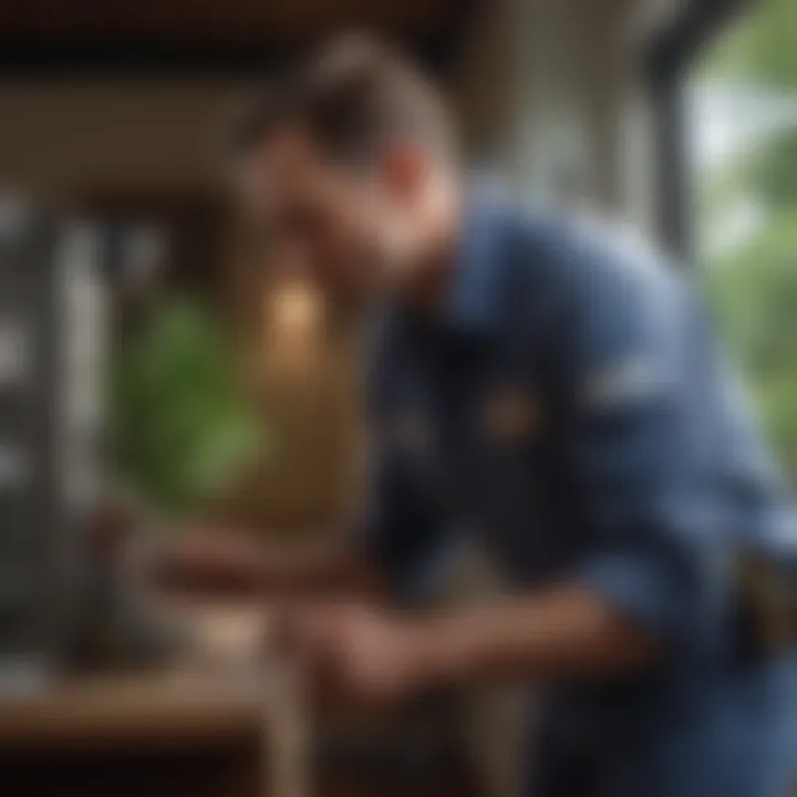 Ray's Pest Control Trained Specialist Inspecting Property