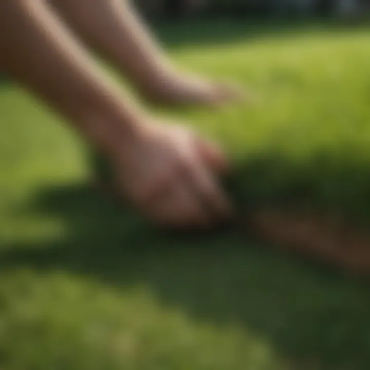 Thorough Examination of Healthy Grass Healthy Grass Under Careful Inspection