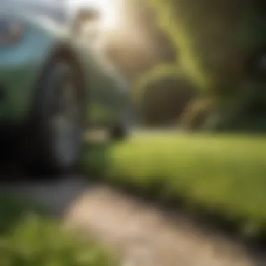 Healthy Grass with Weed Control Treatment Healthy grass with weed control treatment