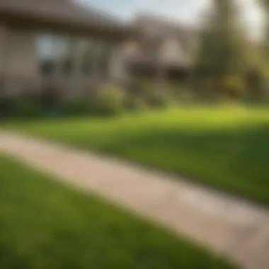 Transformation of a Lawn Through TruGreen Services Before and after photos of a lawn revitalized by TruGreen services