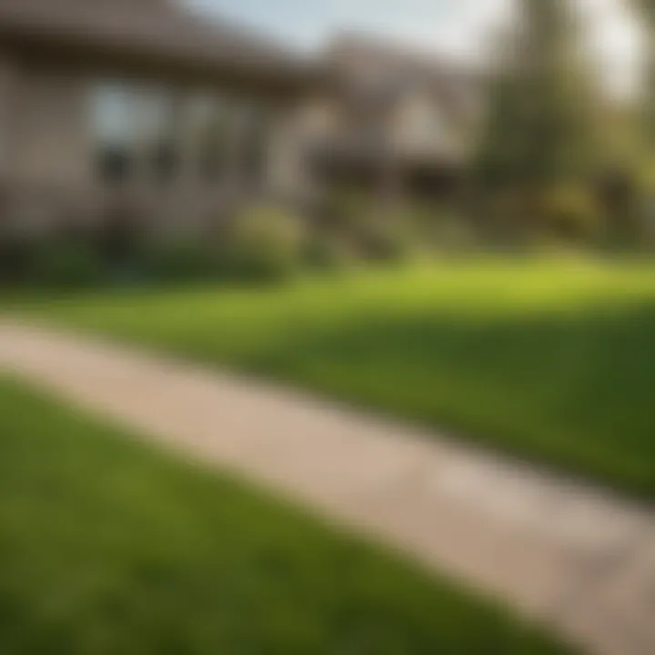 Transformation of a Lawn Through TruGreen Services Before and after photos of a lawn revitalized by TruGreen services