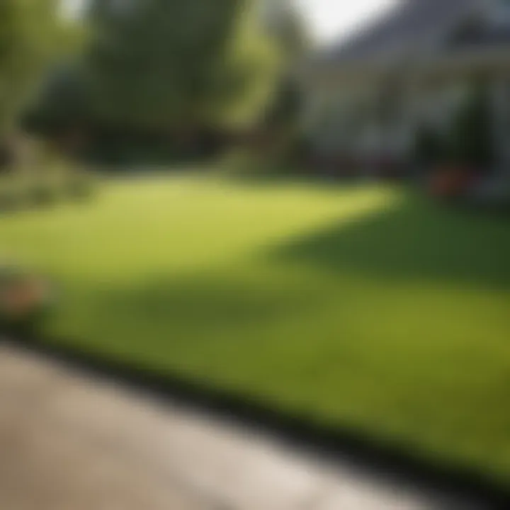 Before and after lawn treatment comparison
