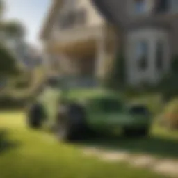 Lush green lawn with TruGreen logo