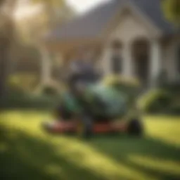 TruGreen lawn care service in action