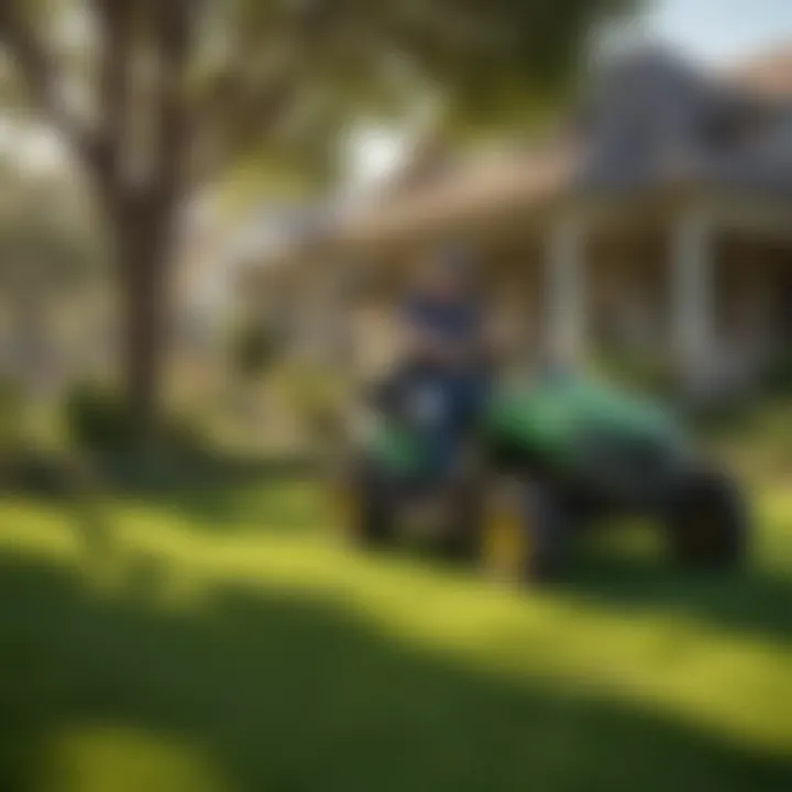 Expert Treatment Application Professional lawn technician applying specialized treatment