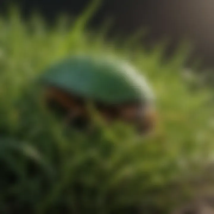 Close-up of healthy grass treated by TruGreen pest control