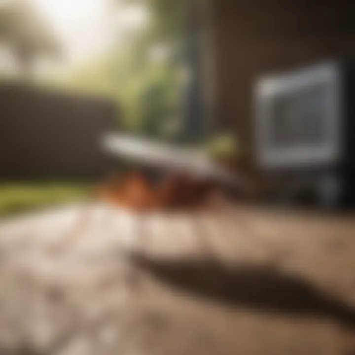 Modern technology flea control device in action