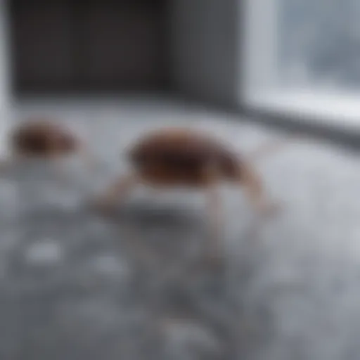 Frozen bed bugs in a freezer