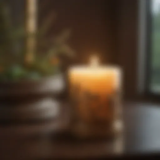 Elegance in Repellency Elegant indoor mosquito repellent candle in modern setting