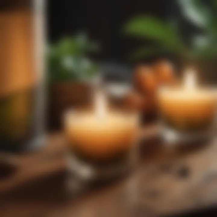 Nature's Defense Close-up of natural ingredients used in mosquito repellent candles