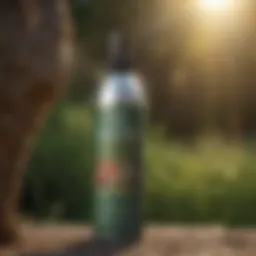 Natural wildlife repellent spray in action