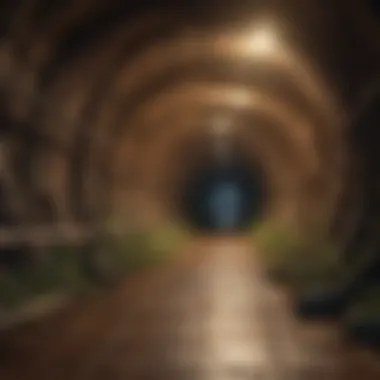 Illustration of intricate tunnel network