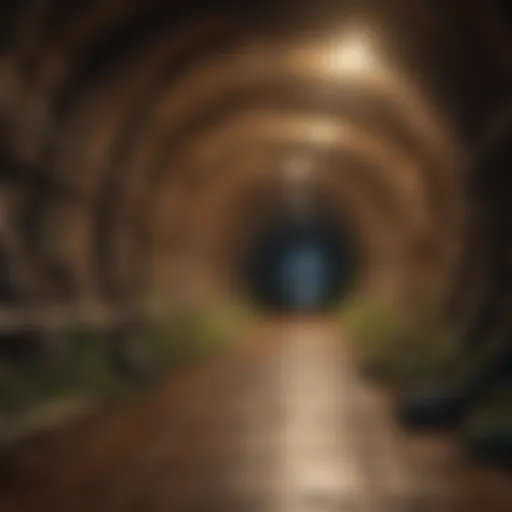 Illustration of intricate tunnel network