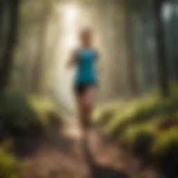 Trail running in nature