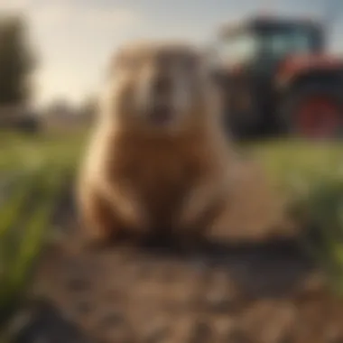Successful Gopher Management in Agriculture A well-maintained agricultural field showcasing successful gopher management.