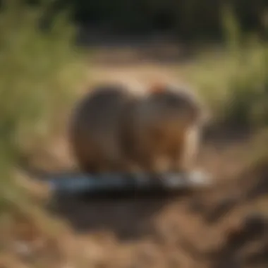 An illustration of a gopher trap to effectively manage gopher populations.