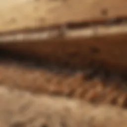 Illustration of termite damage in a wooden structure