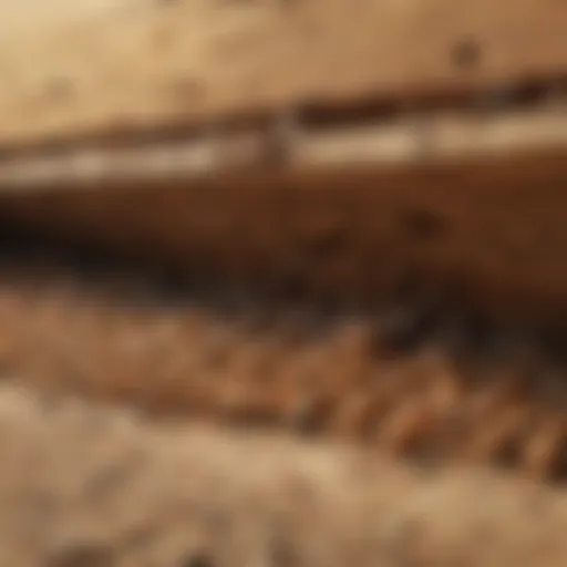 Illustration of termite damage in a wooden structure