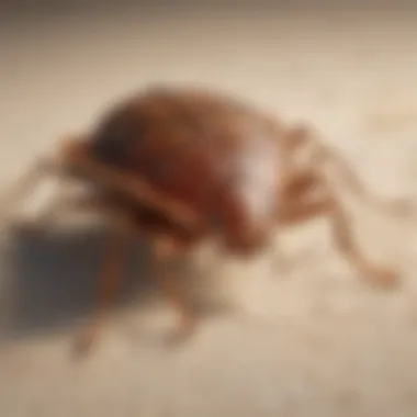 Illustration of bed bug anatomy highlighting feeding mechanisms