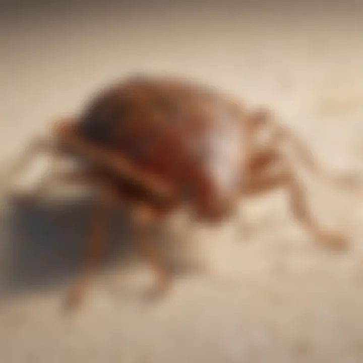 Illustration of bed bug anatomy highlighting feeding mechanisms