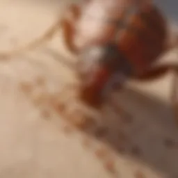 Close-up of bed bug bites on skin
