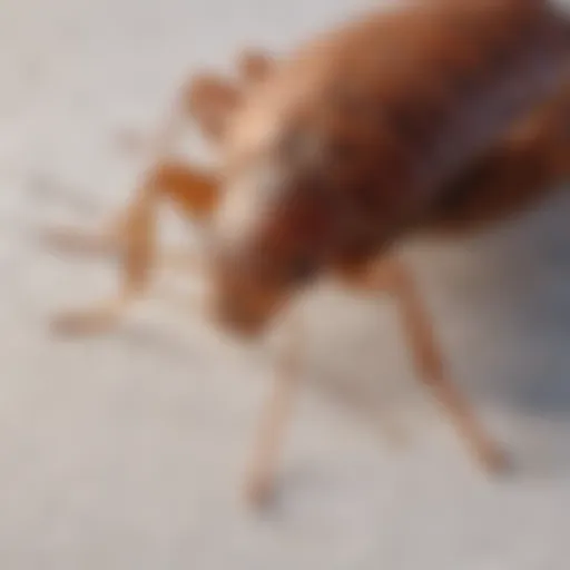 Close-up of bed bug carcasses on a mattress