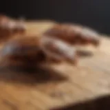 Close-up view of bed bugs on wooden surface