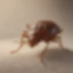 Close-up of bed bug on fabric