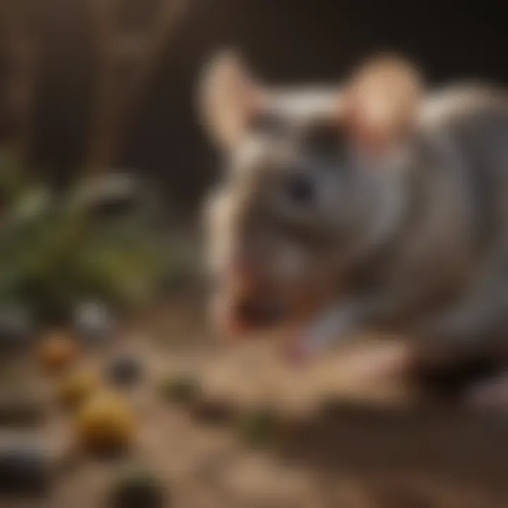 Inquisitive mouse interacting with diurnal creatures