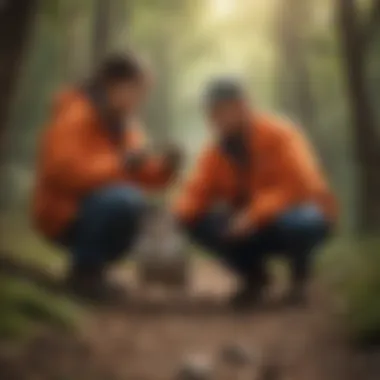 Community Engagement in Wildlife Rescue Volunteers engaging in a community wildlife rescue activity