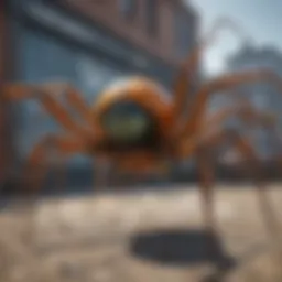 An electric spider killer device in action, showing its design and functionality