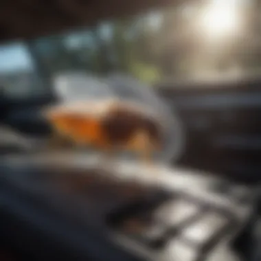 Flea Fogger in Vehicle Flea fogger device in a car interior