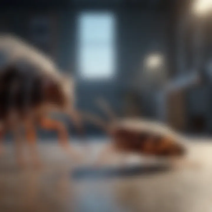 Commercial space before and after flea treatment