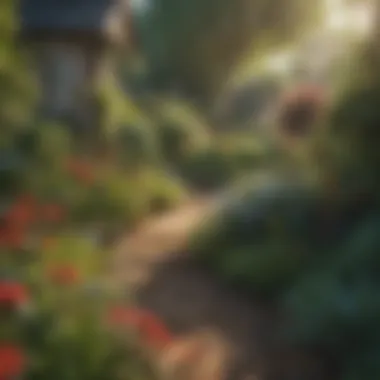 Thriving Garden with Pest Management Illustration of a garden thriving with pest control measures