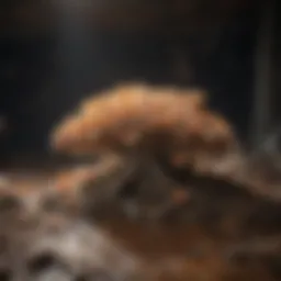 Fungal growth in a damp crawl space