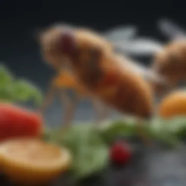 Infographic showing fruit fly life cycle