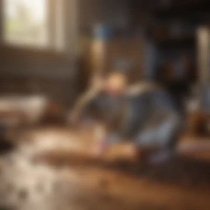 A diagram illustrating the application strategies for mice bait pellets in different environments.