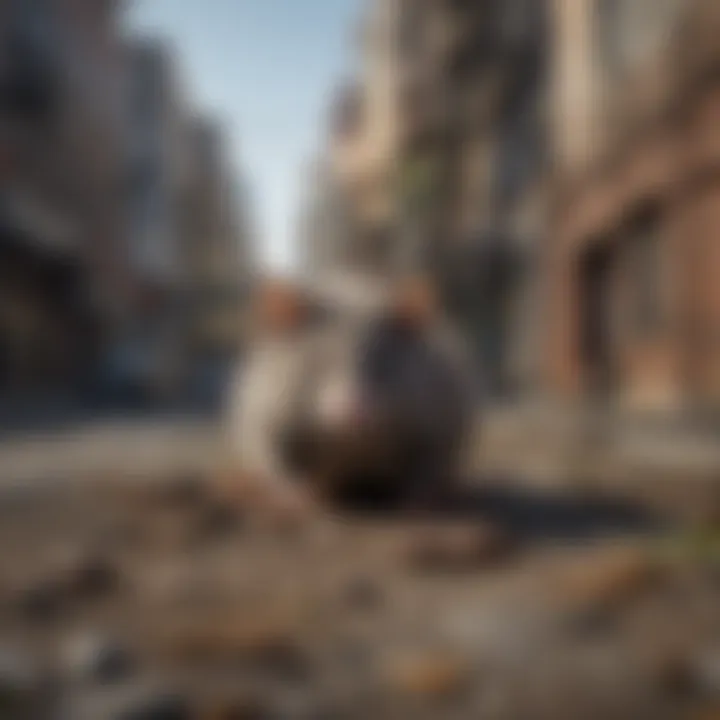 A diagram illustrating the impact of urban development on possum habitats.